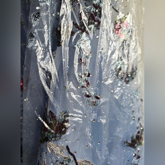 NWT! MAC DUGGAL, Flutter Sleeve Beaded Ball Gown, Periwinkle, Size 10 -MSRP $998 - Picture 9 of 10